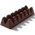 A single Toblerone chocolate bar with triangular segments on a white background candy sweet Royalty Free Stock Photo