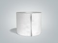 Single toilet paper roll 3d render on a grey gradient Royalty Free Stock Photo