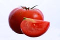 Single tomato isolated on white background Royalty Free Stock Photo