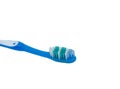 Single tooth brush against a white background - image
