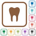 Single tooth simple icons
