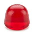 Translucent Red Gummy Candy Dome Shape Isolated on White Background sweet Royalty Free Stock Photo
