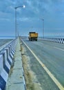 Bogibeel bridge in Assam, northeast, India. The Next level of the architecture Royalty Free Stock Photo