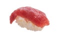 Single tuna nigiri sushi isolated over white background Royalty Free Stock Photo