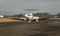 Single turboprop aircraft, airplane taking off