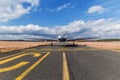 Single turboprop aircraft on airport Pribram.