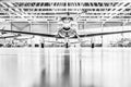 Single turboprop aircraft Pilatus PC-12 in hangar. S