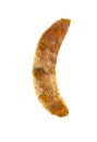 Single Turmeric Root on a White Background