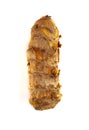 Single Turmeric Root on a White Background