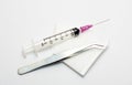 Single-use disposable syringes Royalty Free Stock Photo
