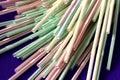 Single use disposable throwaway plastic straws Royalty Free Stock Photo