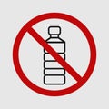 Single use plastic bottle. Simple design. Stop using Plastic campaign