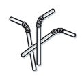 Single Use - Plastic Straw - Icon