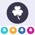 Single vector round abstract clover leave icon