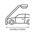 Single-vehicle collision linear icon