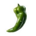 Green bell pepper with a water droplet green pepper Royalty Free Stock Photo