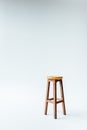 single vintage wooden stool