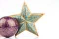 Single violet ball and blue star