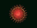 Single virus black background