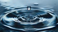 Single Water Drop Falling Into Water Royalty Free Stock Photo