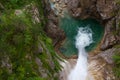 Single waterfall shot from above