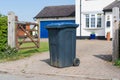 Single wheelie bin outside a house. UK