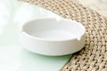 Single white ashtray Royalty Free Stock Photo