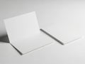 Single white card isolated on white background Royalty Free Stock Photo