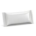 A single white chocolate bar wrapper isolated on a white background Royalty Free Stock Photo