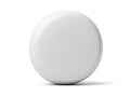 A single white circular object on a white background isolated on white background Royalty Free Stock Photo