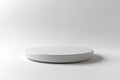 A single white circular platform with a smooth, matte finish Royalty Free Stock Photo