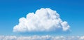 Single white cloud alone in the blue sky. Royalty Free Stock Photo