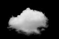 Single white cloud on black background Royalty Free Stock Photo