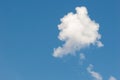 A single white cloud in the blue sky Royalty Free Stock Photo