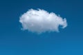 Single white cloud on blue sky Royalty Free Stock Photo