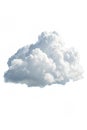 Single white cloud on isolated background Royalty Free Stock Photo