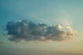 Single white cloud only one on blue sky background Royalty Free Stock Photo