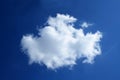 Single white cloud over blue sky Royalty Free Stock Photo