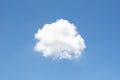 Single white cloud stay alone in bright blue sky Royalty Free Stock Photo