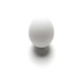 Single white egg casting a soft shadow on white background Royalty Free Stock Photo