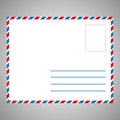 Single white Envelope Front Royalty Free Stock Photo
