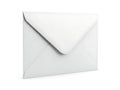 Single white envelope on plain background Royalty Free Stock Photo