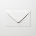 Single white envelope on plain background Royalty Free Stock Photo