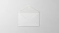 Single white envelope on plain background Royalty Free Stock Photo