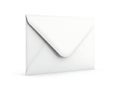 Single white envelope on plain background Royalty Free Stock Photo