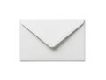Single white envelope on plain background Royalty Free Stock Photo