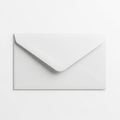 Single white envelope on plain background Royalty Free Stock Photo
