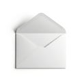 Single white envelope on plain background Royalty Free Stock Photo