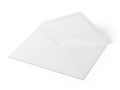 Single white envelope on plain background Royalty Free Stock Photo