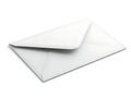 Single white envelope on plain background Royalty Free Stock Photo